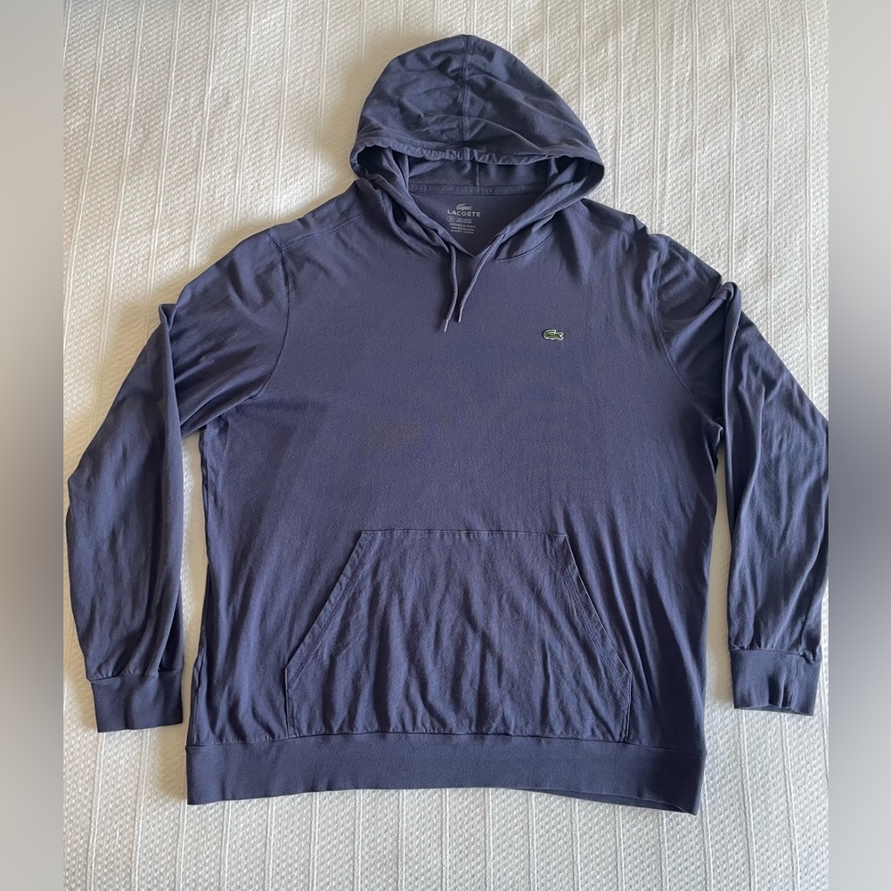 LACOSTE Men’s Long Sleeve T-Shirt Hoodie, Blue